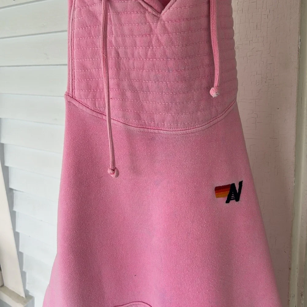 Aviator nation pink hoodie sweatshirt zip pocket - Picture 15 of 16